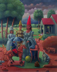 "Niños magos", óleo s/tela,150 x 120 cm, 1996