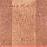 "Geografía de un país: Catamarca-La Rioja",60 x 60 cm, mixed media and earth from the Cuesta de Miranda (La Rioja province), on canvas.