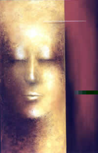 "Seducción", mixta sobre tela, 145 x 114 cm, 2002
