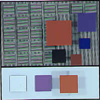 Color sobre dos valores, 75 x 75 x 15 cm, 2002