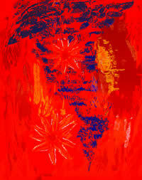 "South America", 2000, Acrilico sobre tela,  91x 121 cm.