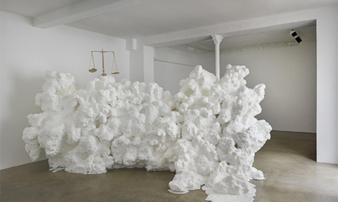 Allora & Calzadilla,, Scale of Justice Carried by Shore Foam, 2010