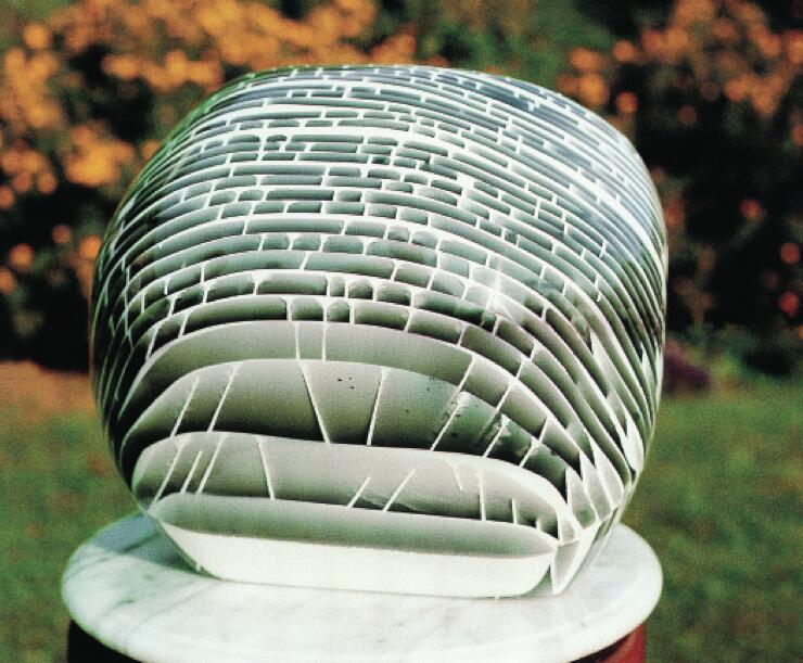 The Sailor, Head/Cabeza El Marino, 1993. Altuglas, 11.8 x 9.8 x 11.8 in./ 30 x 25 x 30 cm.