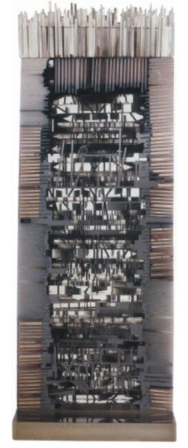 Stella, Calligraphy/Stela Escritura, 1997. Altuglas, 37.4 x 13.8 x 2.8 in. /95 x 35 x 7 cm.