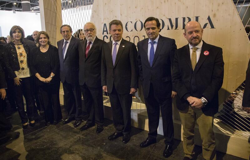 El Presidente Juan Manuel Santos clausura la feria ARCOmadrid 2015, con Colombia como país invitado de honor