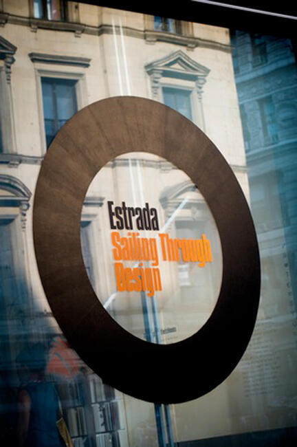 The entrance of the exhibit at AIGA