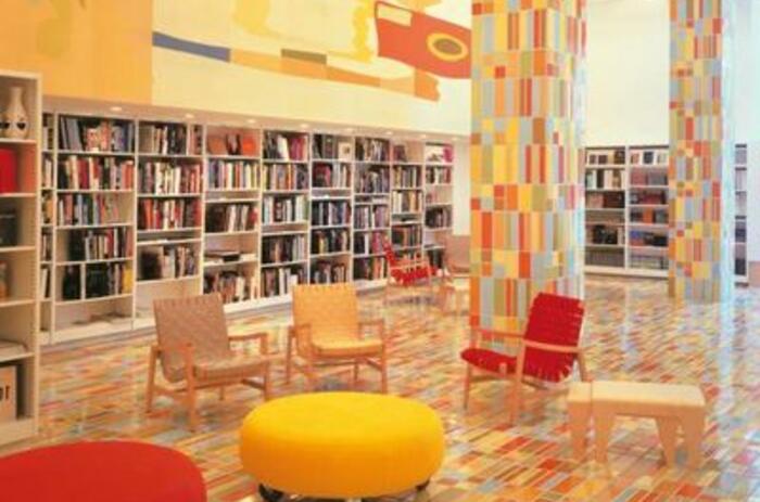  Pardo's original design for the bookstore of the Dia Center for the Arts in New York. Credit: Jorge Pardo.