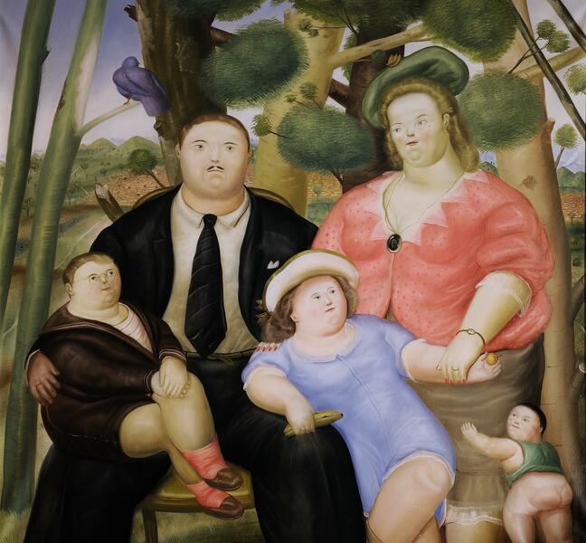  Sotheby’s New York  Fernando Botero: A Celebration  25 May 2011    Lot 27  Fernando Botero  A Family  Oil on canvas  74 x 74 in., 187.5 x 187.5 cm.  Est. $1/1.5 million  Sold for $1,398,500