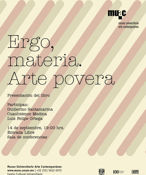 MUAC lanza catálogo de la exposición Ergo, materia. Arte povera - Arte Al  Dia