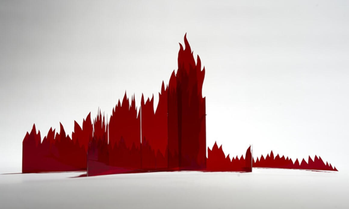 Marta Chilindron, Fire, 2010, Maquette, vinyl. Courtesy of Cecilia de Torres, Ltd. New York