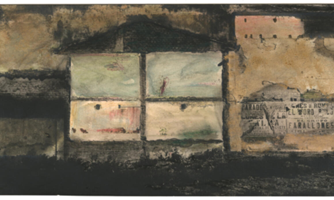 Untitled, from the series “Demoliciones”. Photography in black and white, handpainted / Courtesy: Fernell Franco Foundation. Sin título, de la serie “Demoliciones”. Fotografía en blanco y negro pintada a mano / Cortesía: Fundación Fernell Franco.