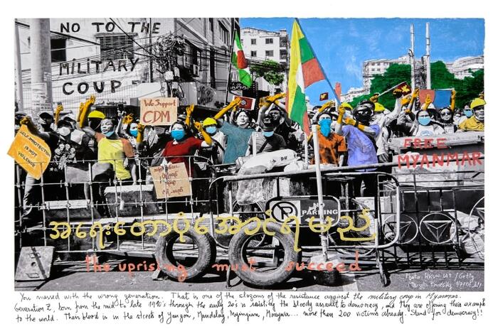 MARCELO BRODSKY EXHIBE “STAND FOR DEMOCRACY: MYANMAR”