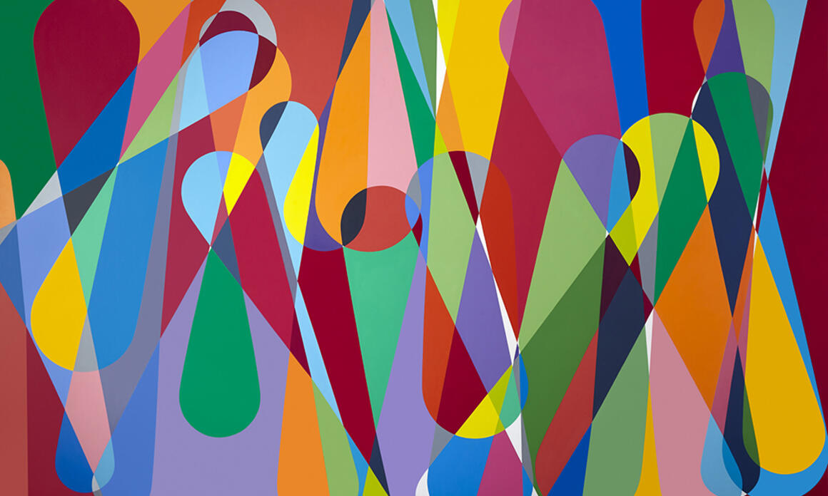 Graciela Hasper, Untitled . Acrylic on canvas / Sin título. Acrílico sobre tela. 280x450 cm.