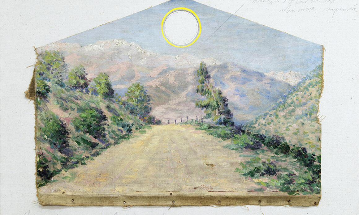 Guadalupe Valdés, Habitar lo nuestro [Inhabiting What’s Ours]. Mixed media on canvas, 55 x 69 cm. 2015