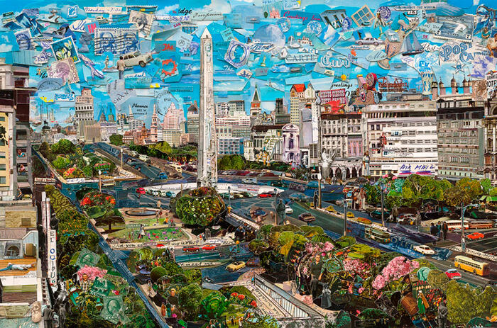 Vic Muñiz, Buenos Aires. Photographic collage, 71 x 110 in. / Collage fotográfico, 180,3 x 279,4 cm