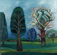 "Arboleda en el Parque" óleo, 1 x 1, 1999